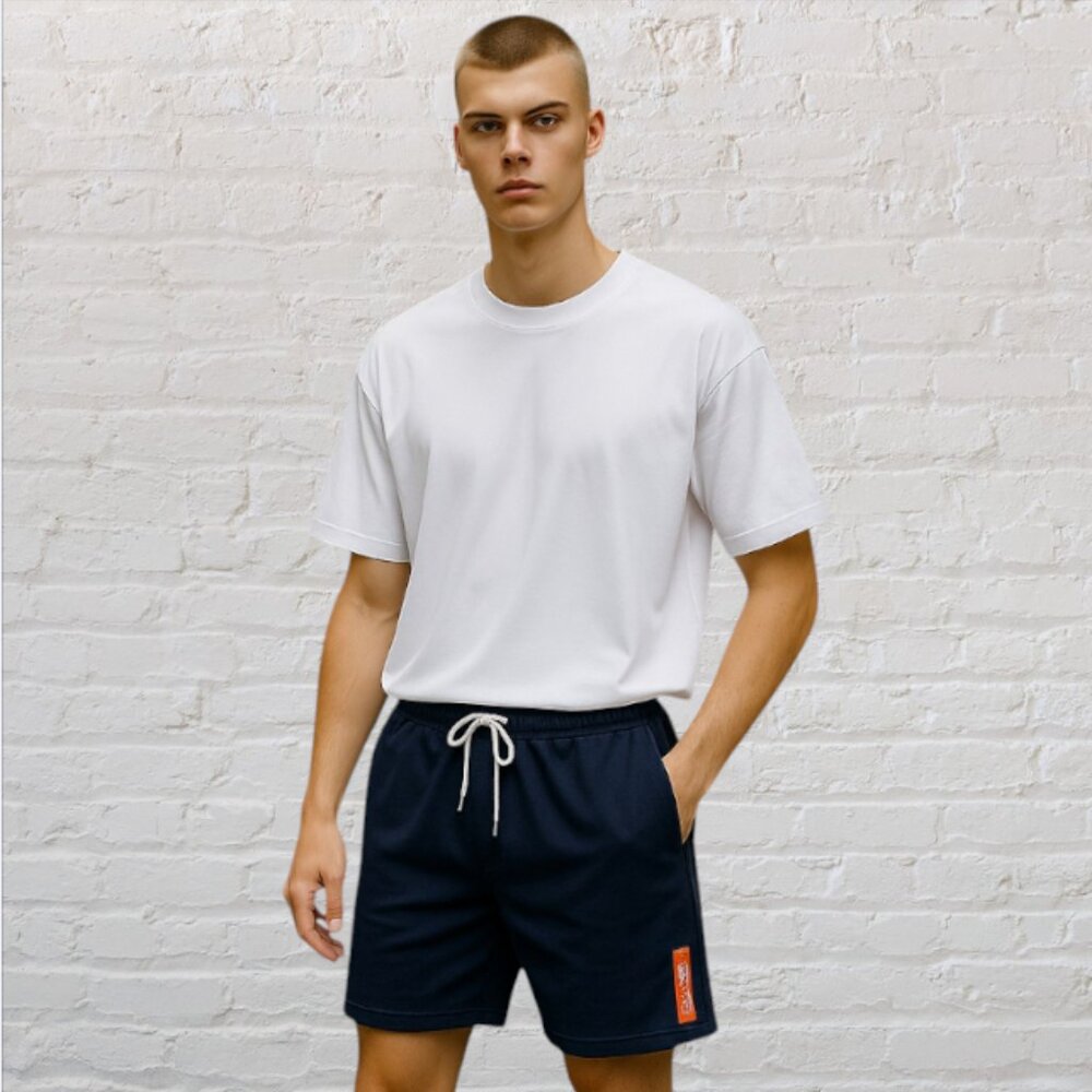 NBA 1949 -- Men's Athletic Shorts, Navy Blue, Drawstring, XL